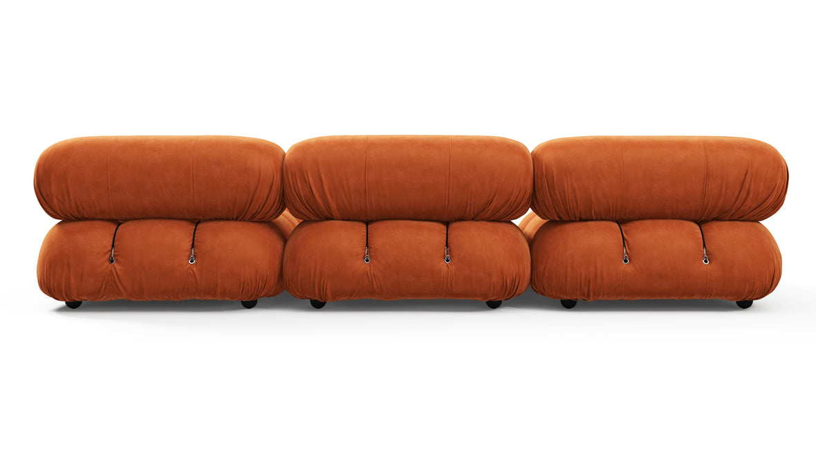 Bellini Sectional - Mario Bellini Sectional, Right Chaise, Apricot Velvet