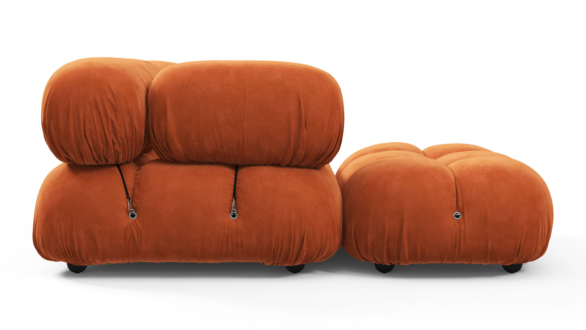 Bellini Sectional - Mario Bellini Sectional, Left Chaise, Apricot Velvet
