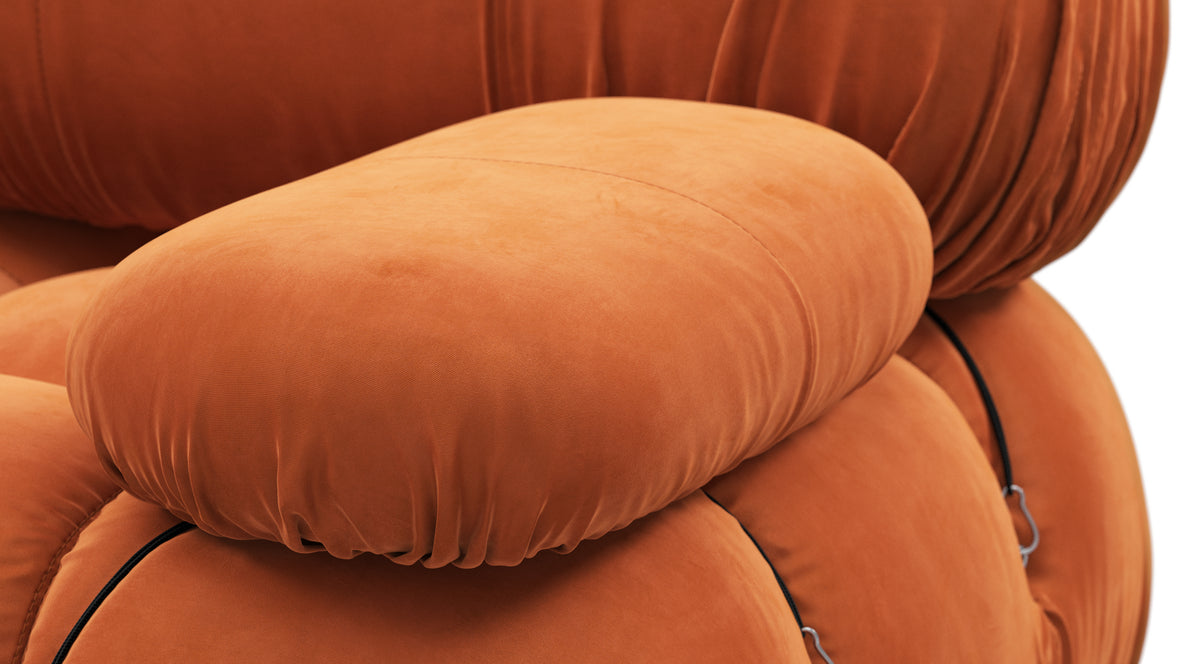 Bellini Sofa - Mario Bellini Open End Sofa, Left, Apricot Velvet
