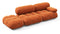 Bellini Sofa - Mario Bellini Open End Sofa, Left, Apricot Velvet