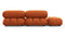 Bellini Sofa - Mario Bellini Open End Sofa, Left, Apricot Velvet