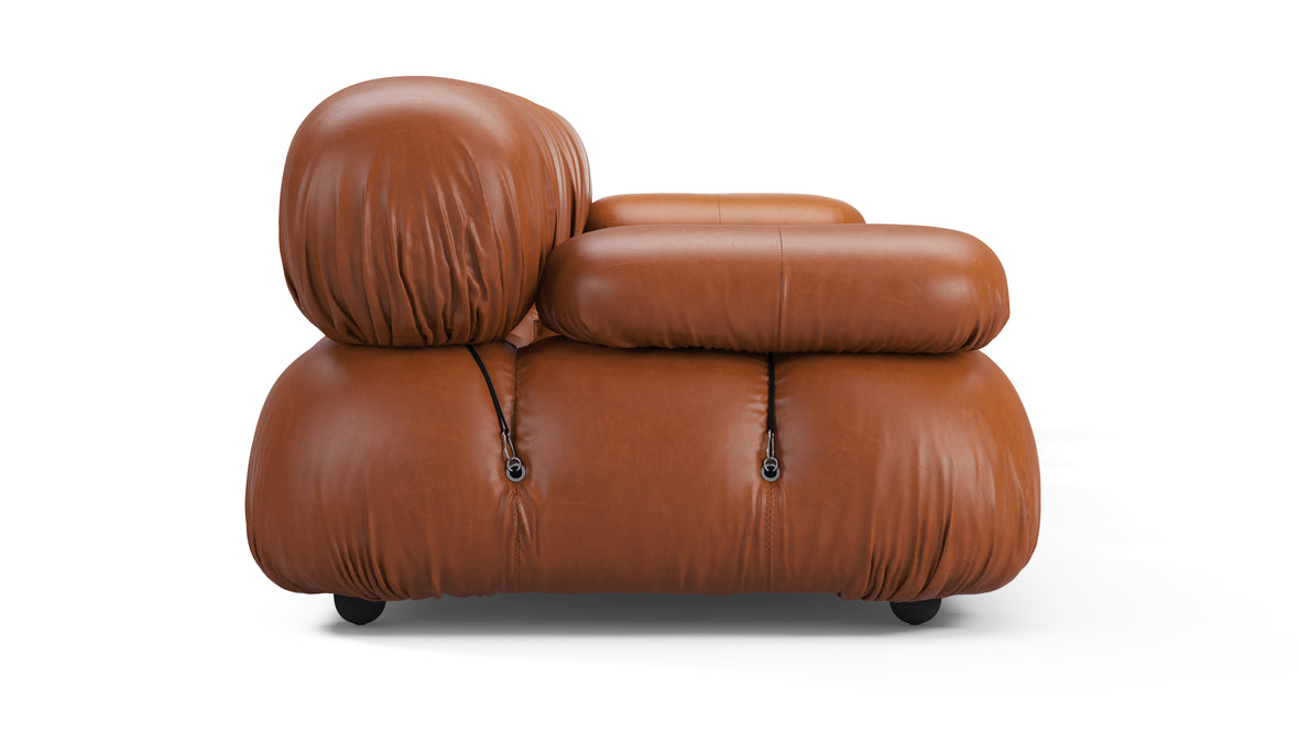 Bellini Sofa - Mario Bellini Three Seater Sofa, Tan Premium Leather