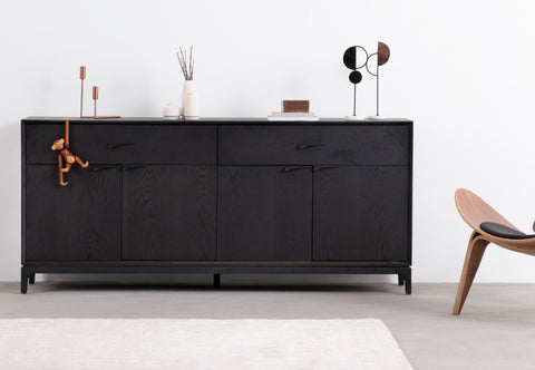 Credenza Black Ash - Interior Icons Credenza, Black Ash