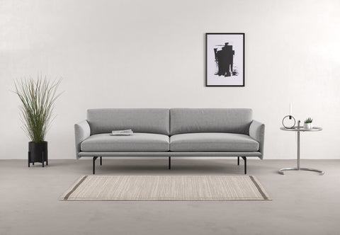 Toriko - Toriko Three Seater Sofa, Light Gray Wool