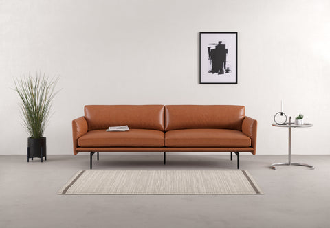 Toriko - Toriko Three Seater Sofa, Tan Premium Leather