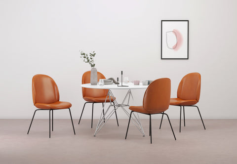 Beetle - Beetle Side Chair, Caramel Premium Leather