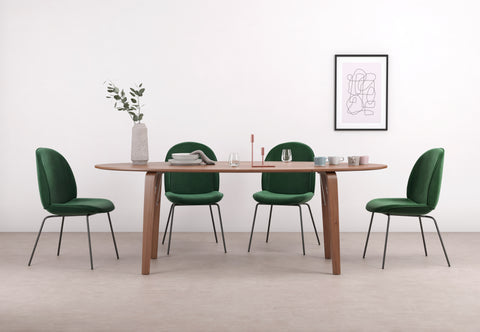 Beetle - Beetle Side Chair, Teal Velvet