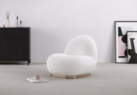 Pacha - Pacha Lounge Chair, White Boucle