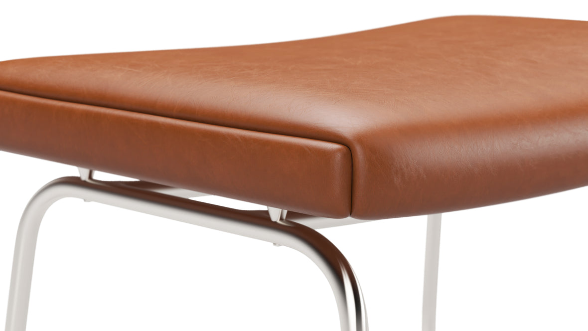Oslo - Oslo Ottoman, Tan Premium Leather