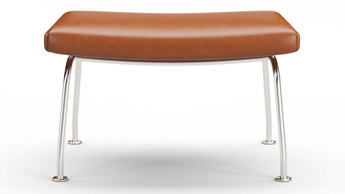 Oslo - Oslo Ottoman, Tan Premium Leather