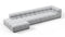 Tufty - Tufty Sectional, Large, Left Chaise, Light Gray Wool
