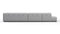 Tufty - Tufty Sectional, Large, Left Chaise, Light Gray Wool