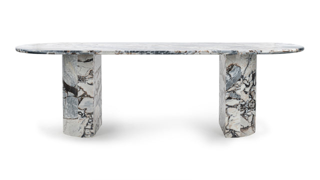 Dante - Dante Dining Table, Modellato Marble, 98in
