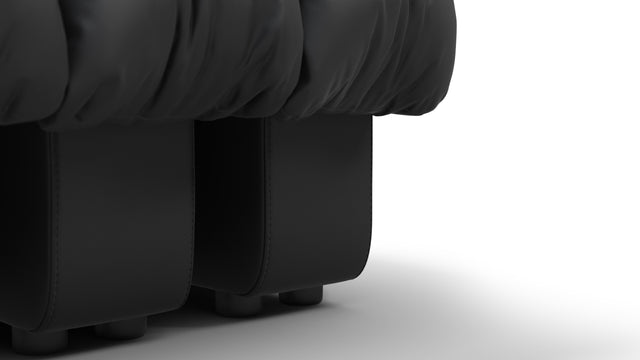 DS 600 - DS 600 Ottoman, Black Vegan Leather
