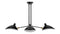 Mouille - Mouille Three Arm Ceiling Light, Small, Black
