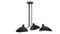 Mouille - Mouille Three Arm Ceiling Light, Small, Black