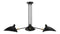 Mouille - Mouille Three Arm Ceiling Light, Small, Black
