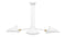 Mouille - Mouille Three Arm Ceiling Light, Small, White