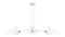Mouille - Mouille Three Arm Ceiling Light, Small, White