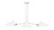 Mouille - Mouille Three Arm Ceiling Light, Small, White