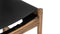 Aksel - Aksel Side Chair, Deep Black Vegan Leather and Walnut Stain