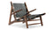 Hendrik - Hendrik Chair, Deep Black Vegan Leather and Walnut