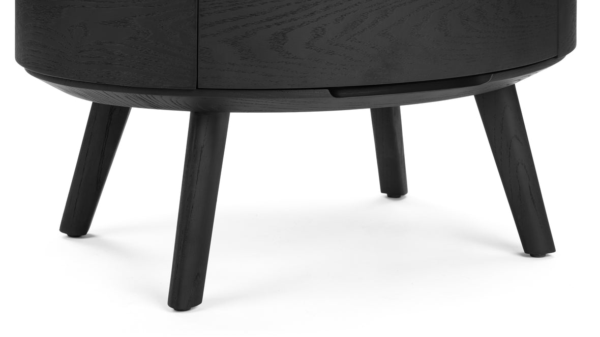Felix - Felix Two Drawer Nightstand, Black Ash