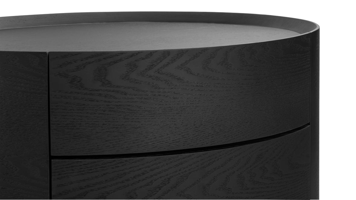 Felix - Felix Two Drawer Nightstand, Black Ash