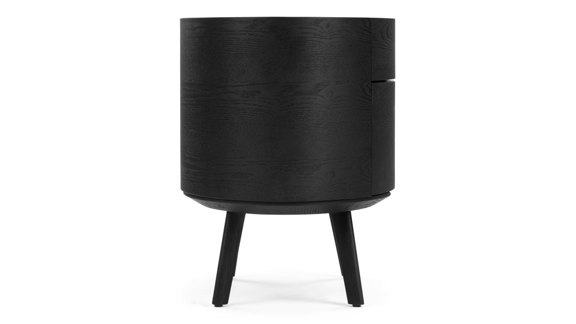 Felix - Felix Two Drawer Nightstand, Black Ash