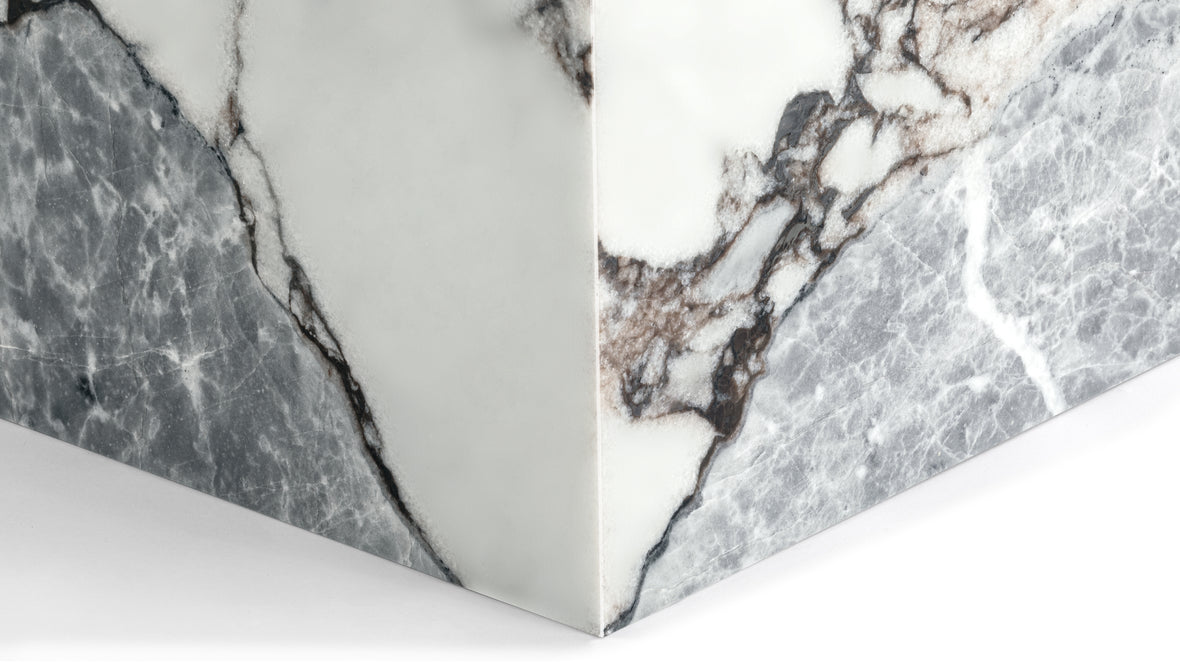 Plinth - Plinth Coffee Table, Modellato Marble