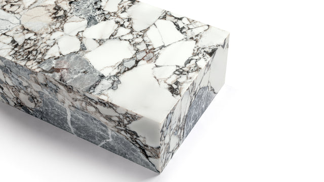 Plinth - Plinth Coffee Table, Modellato Marble