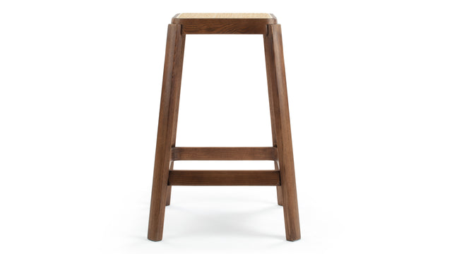 Jeanneret Counter Stool - Pierre Jeanneret Counter Stool, Walnut Stain