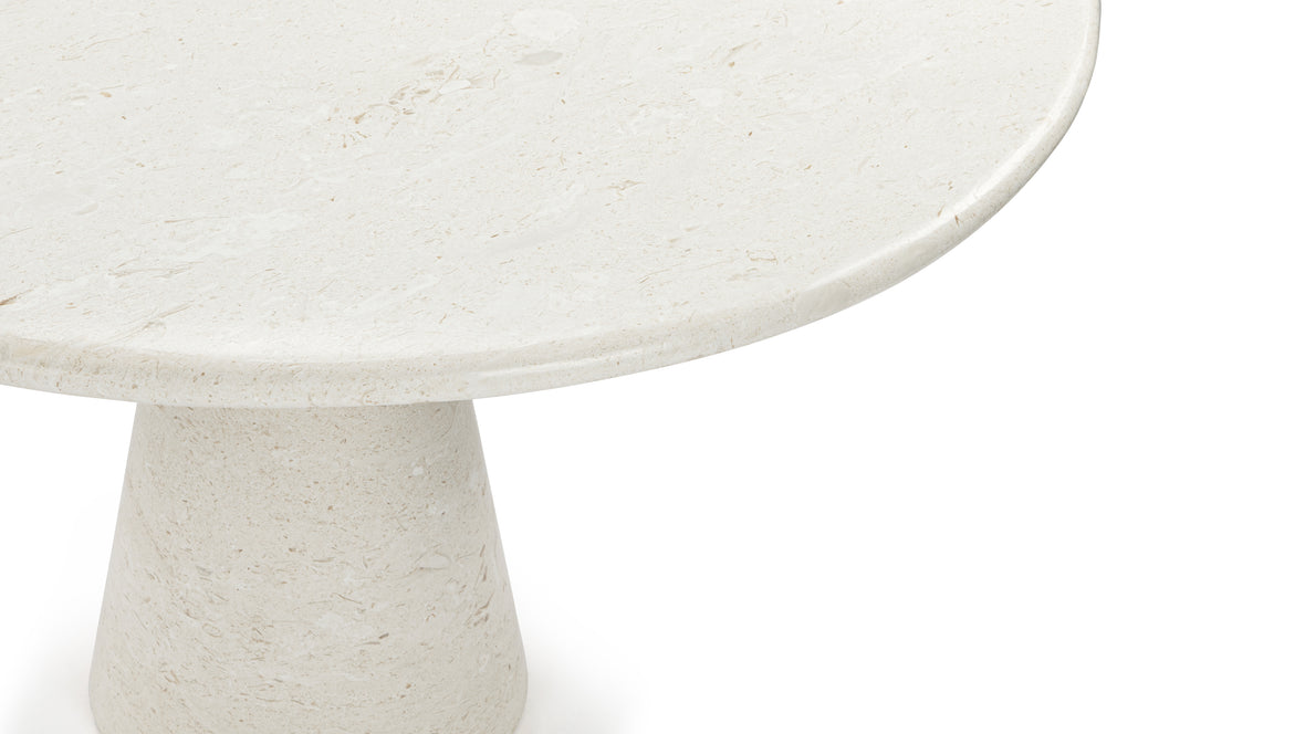 Anson - Anson Round Dining Table, Limestone, 47in