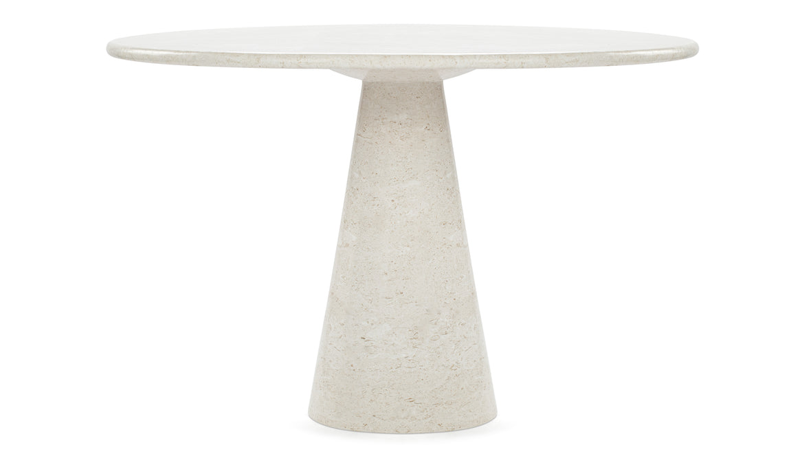 Anson - Anson Round Dining Table, Limestone, 47in