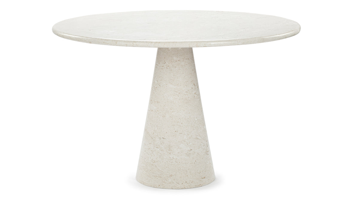 Anson - Anson Round Dining Table, Limestone, 47in
