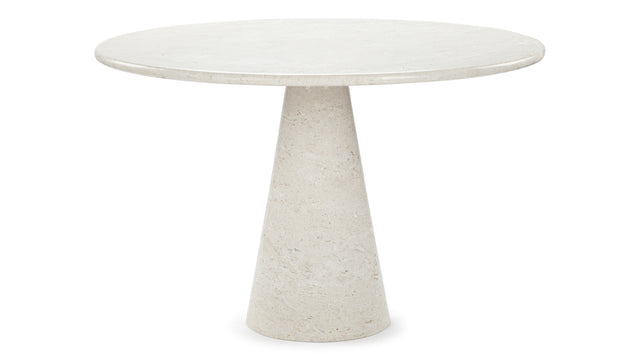 Anson - Anson Round Dining Table, Limestone, 47in