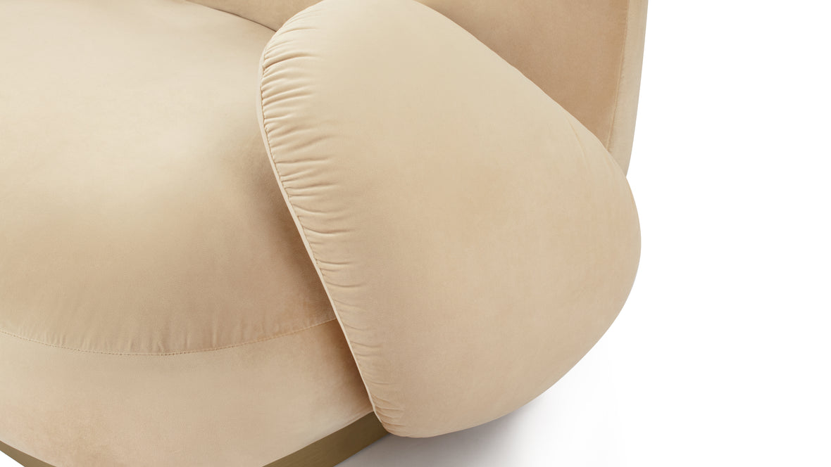 Pacha - Pacha Lounge Armchair, Ecru Velvet