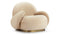 Pacha - Pacha Lounge Armchair, Ecru Velvet