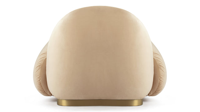Pacha - Pacha Lounge Armchair, Ecru Velvet