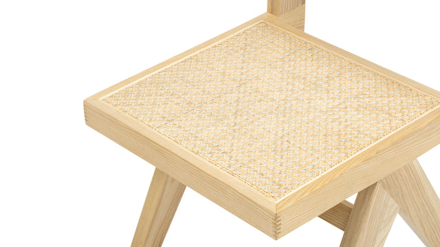 Jeanneret Dining Chair - Pierre Jeanneret Side Chair, Natural Ash