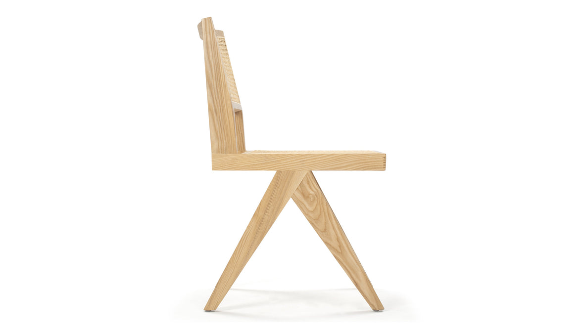 Jeanneret Dining Chair - Pierre Jeanneret Side Chair, Natural Ash