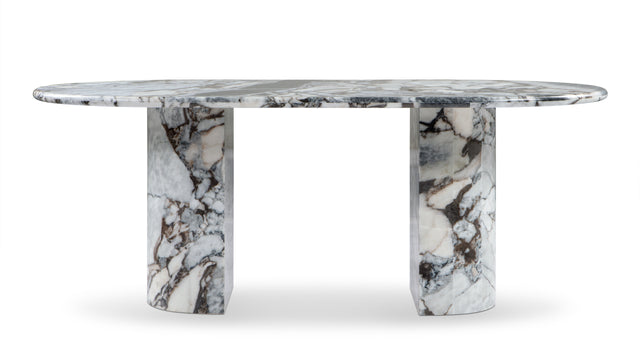 Dante - Dante Dining Table, Modellato Marble, 77in