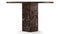 Saga - Saga Round Dining Table, Dark Emperador Marble, 47in