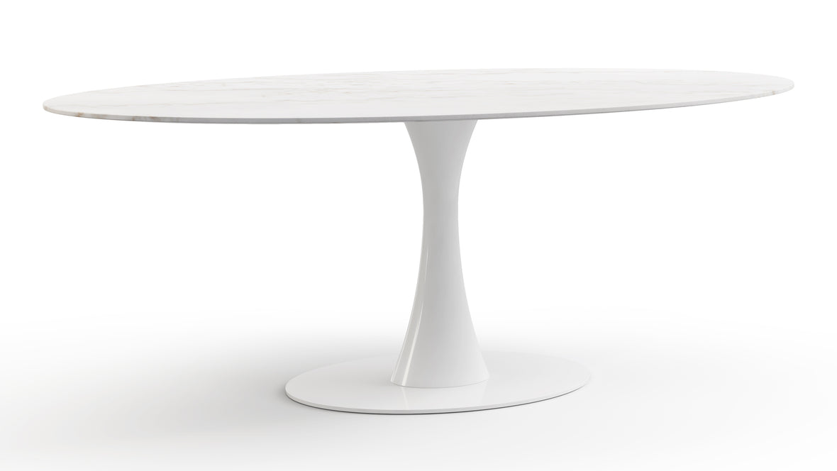 Aarhus - Aarhus Oval Dining Table, Calacatta Marble, 77
