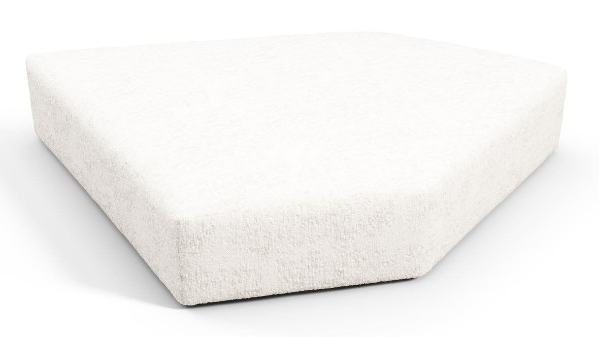 On the Rocks - On the Rocks Module, Seat Section 3, White Textured Chenille