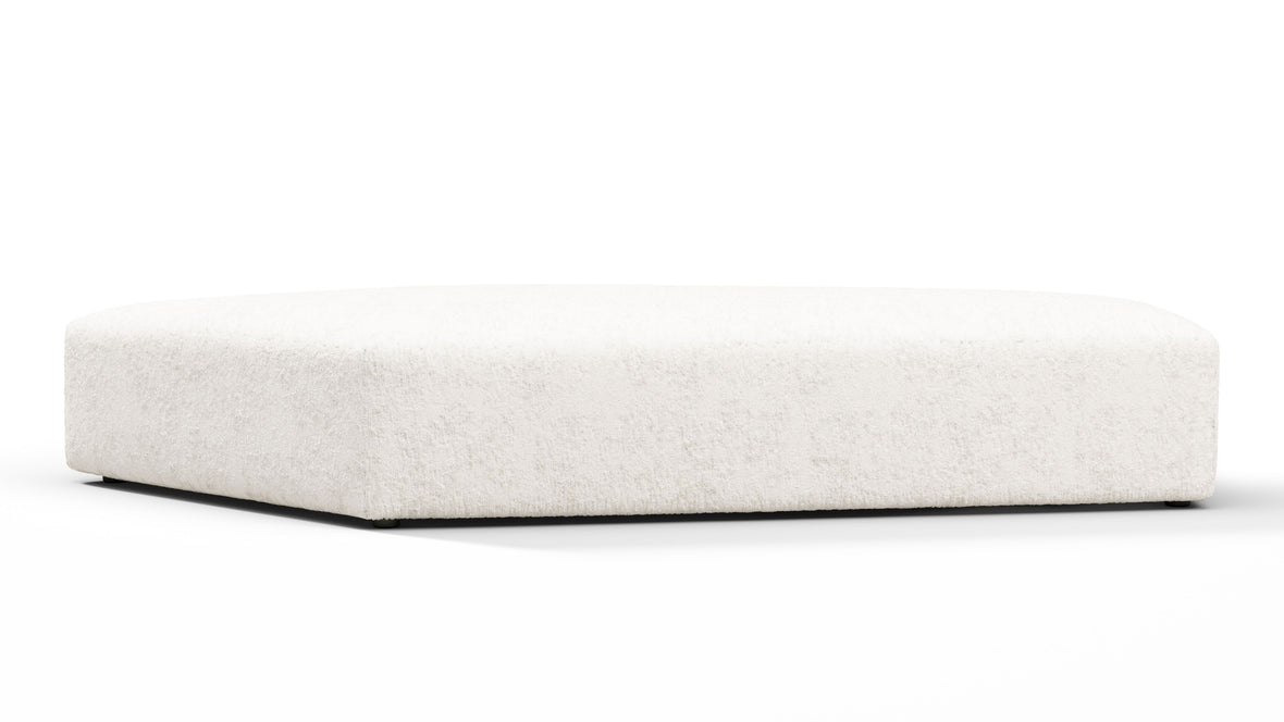On the Rocks - On the Rocks Module, Seat Section 1, White Textured Chenille