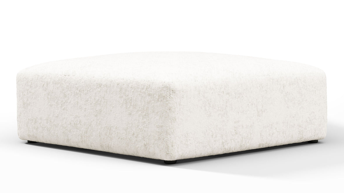 On the Rocks - On the Rocks Module, Seat Section 1, White Textured Chenille