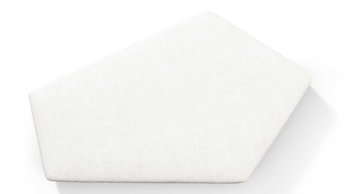 On the Rocks - On the Rocks Module, Seat Section 1, White Textured Chenille