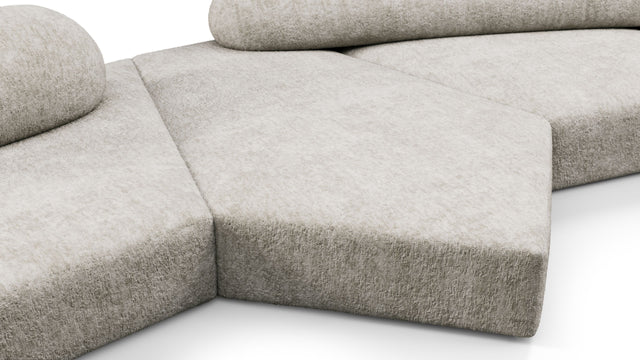 On the Rocks - On the Rocks Sofa, Five Seater, Dove Textured Chenille