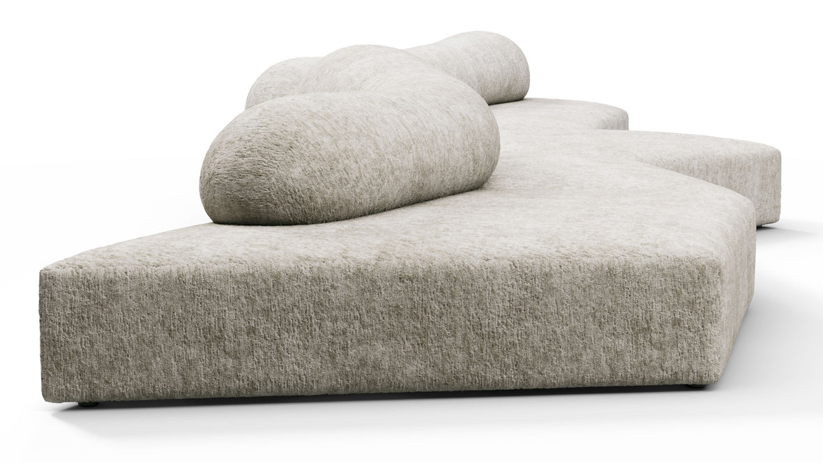 On the Rocks - On the Rocks Sofa, Five Seater, Dove Textured Chenille